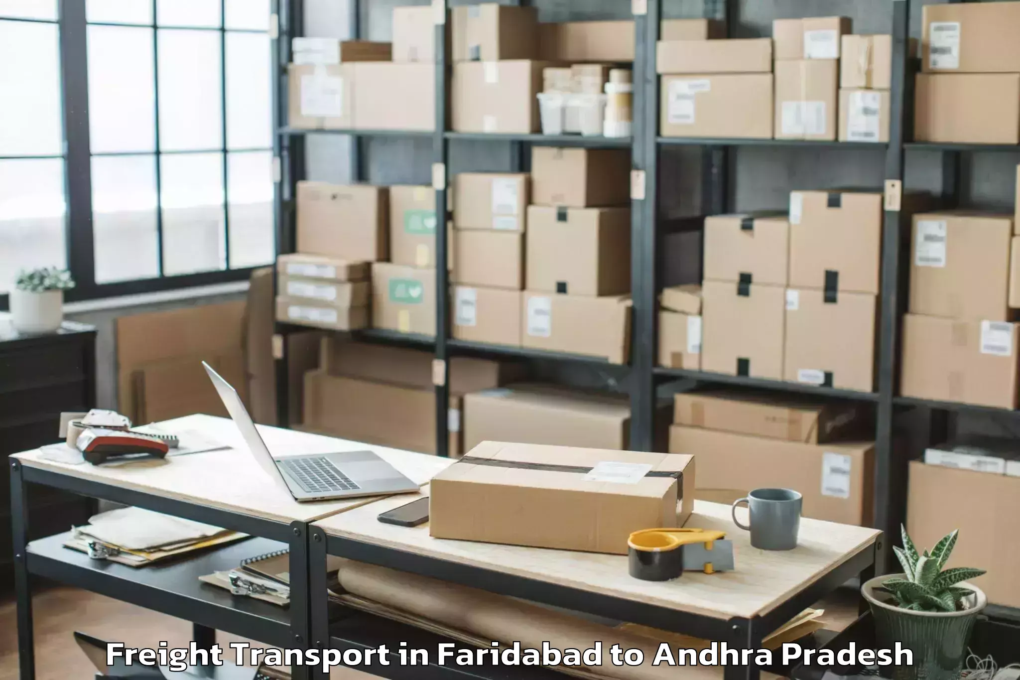 Get Faridabad to Kamavarapu Kota Freight Transport